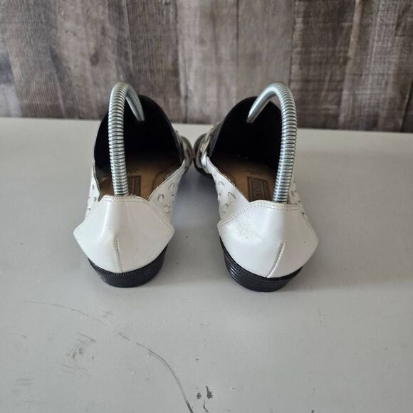 Predictions White Leather Slip On Shoes 7W - Picture 5 of 7